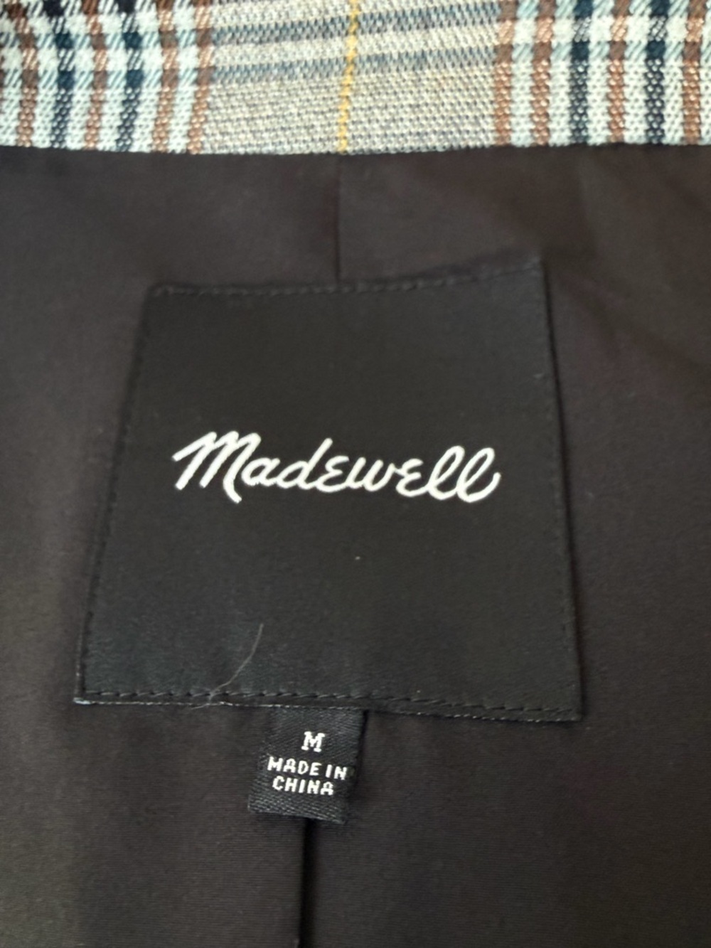 Madewell Menswear Plaid Caldwell Double-Breasted Blazer Size Medium 54572 - Picture 13 of 16